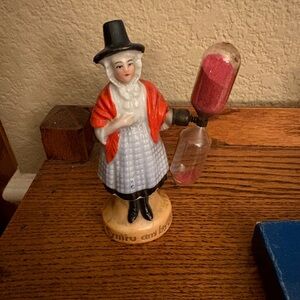 Vintage Figural  4.5 inch tall Porcelain Sand Egg Timer Germany